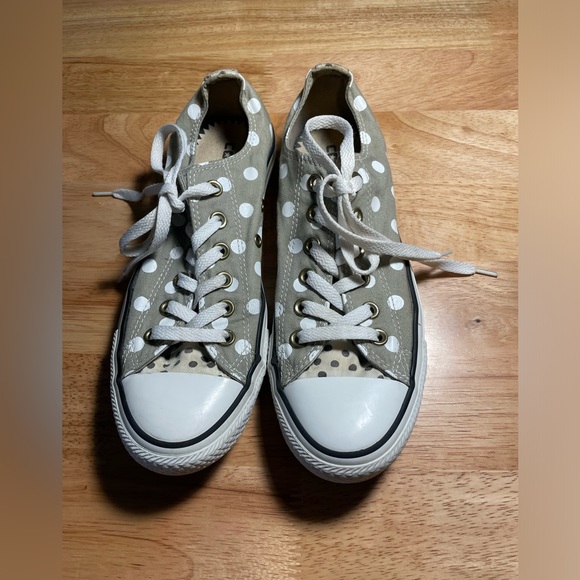 Converse Shoes Womens Grey Polka Dot Sneakers Poshmark